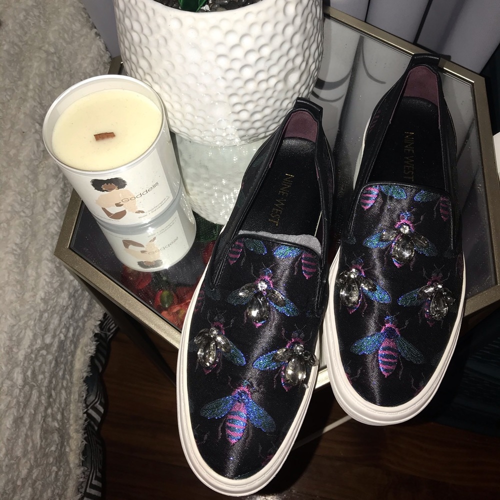 Nine West studded loafers